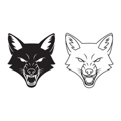 Fox Graphic Collection - Essential Outline - Crisp Edges - Fox silhouette - Fox lineart - Fox vector - vector set of Fox

