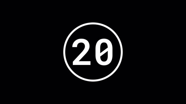 Minimalist black and white graphic of the number twenty-five inside a thin circle, representing an anniversary, milestone, or numerical concept.