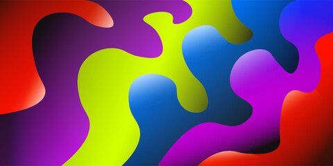 colorful Fluid Gradient Background with Abstract Shapes.
