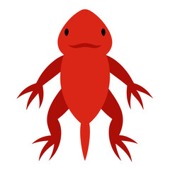Red Cartoon Lizard