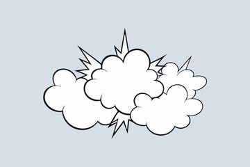 Cloud with Lightning Illustration