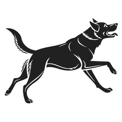  Silhouette of Aggressive Guard Dog