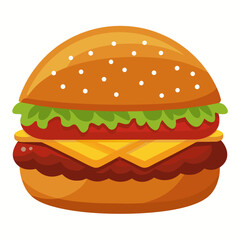Cheeseburger with Lettuce and Tomato
