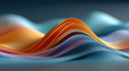Abstract undulating layers of pastel colors