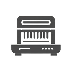 Flat icon of a PCR machine, simplified shape, biotech equipment style, vector design