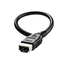 Black HDMI cable, high definition multimedia interface, connecting devices for audio and video transmission on transparent background