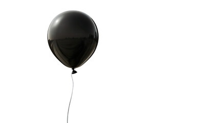 Obraz premium black balloon isolated on clean background white