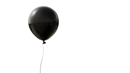 black balloon isolated on clean background white