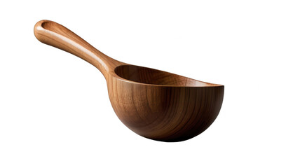 Elegant Wooden Serving Spoon with a Smooth, Hand-Carved Design