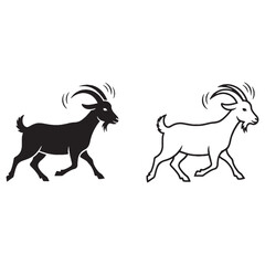 Goat Graphic Collection - Essential Outline - Crisp Edges - Goat silhouette - Goat lineart - Goat vector - vector set of Goat

