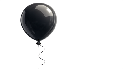 black balloon isolated on clean background white