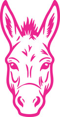 donkey face icon vector 
