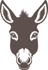 donkey face icon vector 