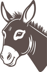 donkey face icon vector 