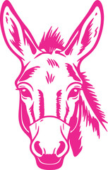 donkey face icon vector 