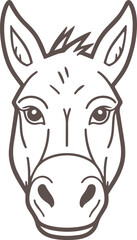 donkey face transparent icon 