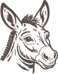 donkey face transparent icon 