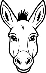 Donkey face icon 