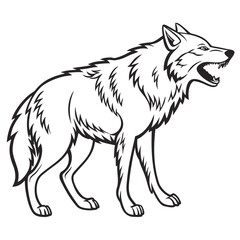 Obraz premium wolf isolated on white background