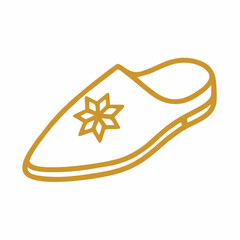 vector illustration of a pair of flip flops