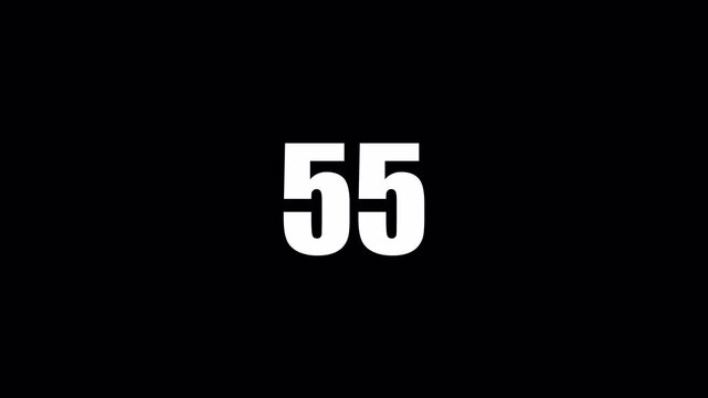 Bold white number 60, a sixtieth anniversary or milestone concept, displayed in sans-serif font on a solid black background.