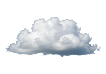 Fluffy white cloud isolated on transparent background