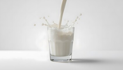 Fresh milk splash in a glass