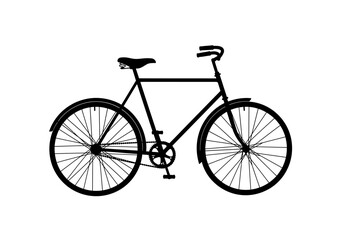 Fototapeta premium Black vintage bicycle, lifestyle symbol. Illustrator vector