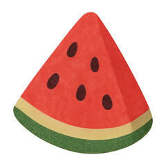 PNG Vibrant watermelon slice illustration.