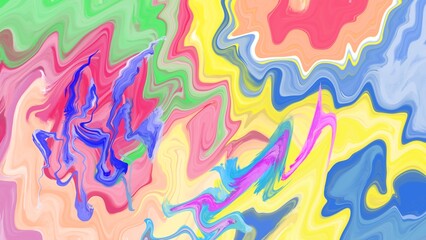 Abstract pixel art background in vibrant pastel colors.