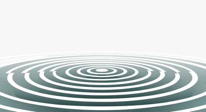 Ripple Effect Abstract: Visual depiction of a ripple effect, a symbol of impact, echoes, and continuous change, abstract and minimalist in its clean lines and captivating design.