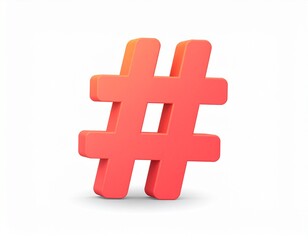 Obraz premium hashtag symbol on white background