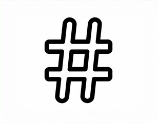 Fototapeta premium A vector illustration of a hashtag symbol