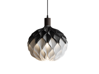 Black white pendant hanging lamp