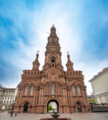 Obraz premium Bell tower of the Epiphany Cathedral in Kazan, Russia