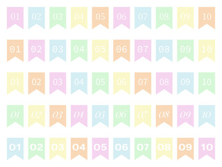 リボン番号文字抜きセット