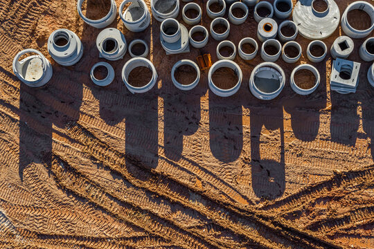 Concrete Piping at a Construction Site in Pendergrass, georgia