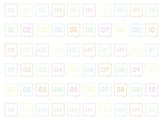 ふきだし番号ふちどりセット