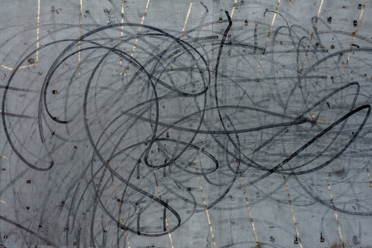 Tire Marks on a Parking Lot in Atlanta, Georgia