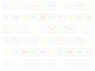 ふきだし番号ふちどりセット