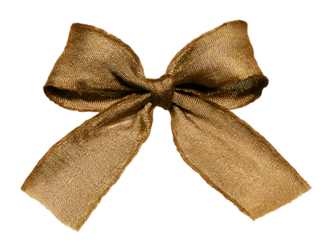 bronze color silk ribbon bow