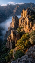 Fototapeta premium Mountain Peaks at Sunrise