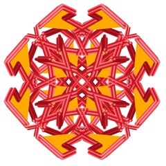 abstract mandala ornamental in yellow design