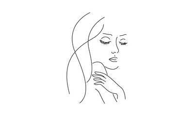 Minimalist Line Art of a Woman's Silhouette