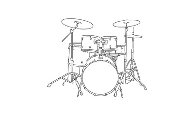 Outline of a Drum Set