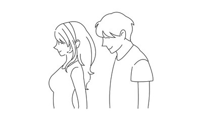 Side Profile of Two People
