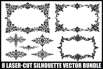 Obraz premium Elegant Laser Cut Flourish Bundle