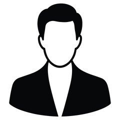 Professional man in suit silhouette