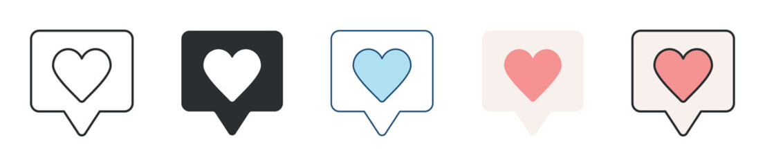 Like Icon Set Multiple Style Collection