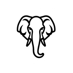  Simple Flat Silhouette  Elephant Icon